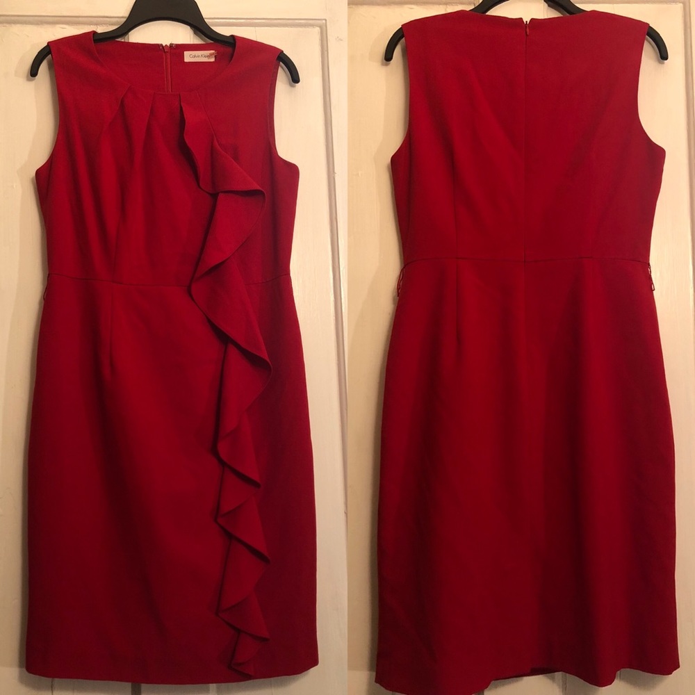 Calvin Klein | Crimson Red Sleeveless Dress